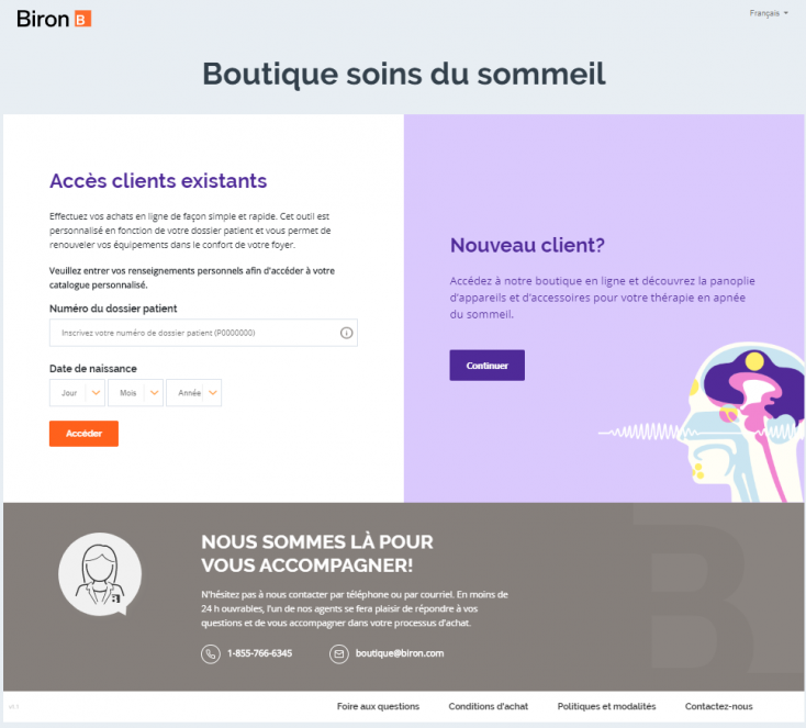 Boutique en ligne pour tout achat ou renouvellement d'appareil et d'accessoires