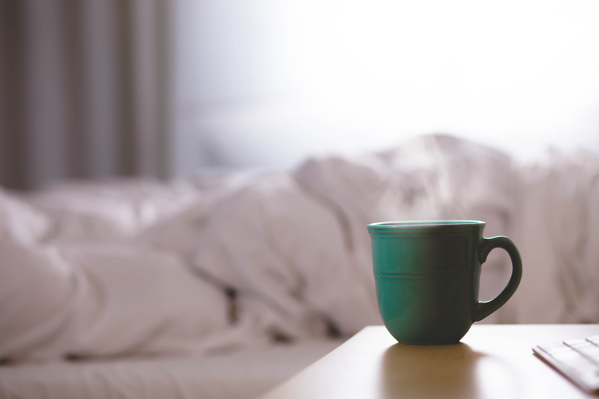 Good morning with a cup of coffee